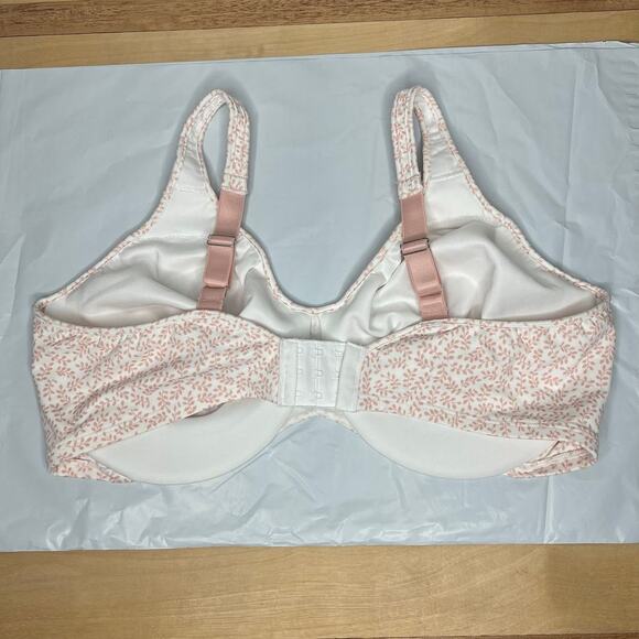 Bali Women's Passion for Comfort Minimizer Underwire Bra 42DD Pink Leaf Print - Picture 9 of 9